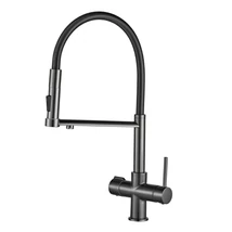 Goose-5W, két karos, 5 utas Konyhai csap víztisztítókhoz és vízhűtőkhöz Antracit színben