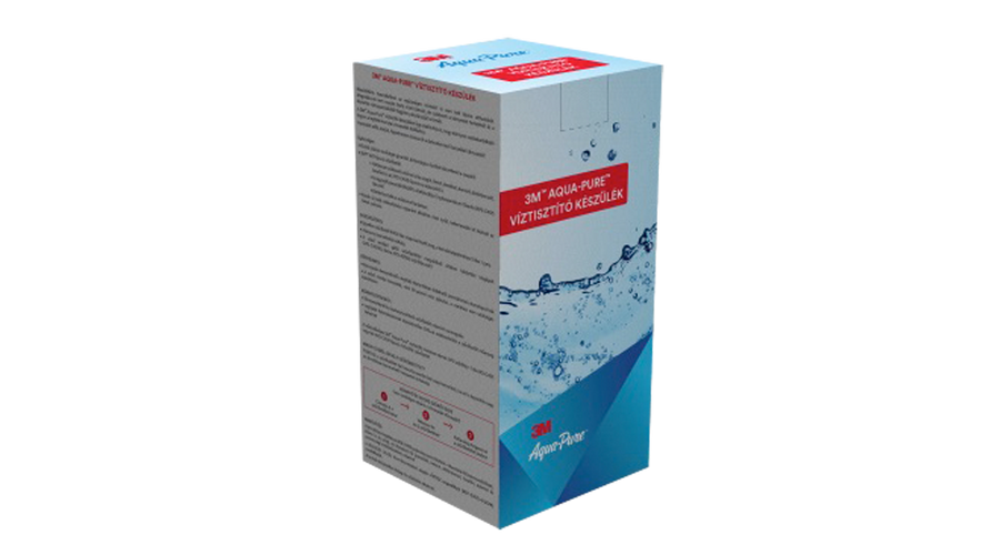 3M™ Aqua-Pure™ Víztisztító készülék 0,5 mikronos ezüstözött aktívszén-blokk szűrővel és polifoszfát vízkőgátló adalékanyaggal, csap nélkül -hidegvízre direktbe kötéssel