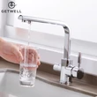 Kép 2/18 - Square-R, két karos, 3 utas Konyhai Csap Víztisztítókhoz Króm színben