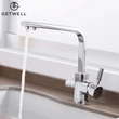 Kép 3/18 - Square-R, két karos, 3 utas Konyhai Csap Víztisztítókhoz Króm színben