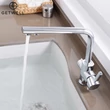 Kép 8/18 - Square-R, két karos, 3 utas Konyhai Csap Víztisztítókhoz Króm színben