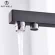 Kép 9/18 - Square-S, két karos, 3 utas Konyhai Csap Víztisztítókhoz fekete színben