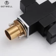 Kép 15/18 - Square-S, két karos, 3 utas Konyhai Csap Víztisztítókhoz fekete színben