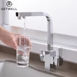 Kép 2/18 - Square-S, két karos, 3 utas Konyhai Csap Víztisztítókhoz Króm színben