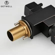 Kép 15/18 - Square-S, két karos, 3 utas Konyhai Csap Víztisztítókhoz Olaj fekete színben