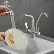 Kép 5/26 - Dipper, 3 utas, Kihúzható Zuhanyfejes Konyhai Csap Vízszűrőkhöz Nikkel színben