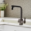 Kép 13/25 - Square, két karos, 3 utas Konyhai Csap Víztisztítókhoz GunGrey színben