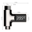 Zuhanyra szerelhető digitális hőmérő LED kijelzővel