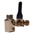 Kép 2/2 - 3/8&quot; közcsavar + 1/4&quot; szelep gömbcsappal