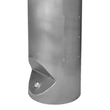 Kép 4/5 - Vandálbiztos kültéri ivókút, álló, kerek, 915 mm, r.m. acél, matt, lábbal vezérelt 7 mp időzítésű blokkolásgátlós DELABIE nyomógombbal, ILHA SHARK