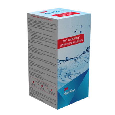 3M™ Aqua-Pure™ Víztisztító készülék 0,5 mikronos ezüstözött aktívszén-blokk szűrővel és polifoszfát vízkőgátló adalékanyaggal, csap nélkül -hidegvízre direktbe kötéssel