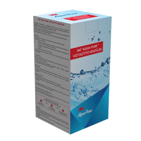 3M™ Aqua-Pure™ Víztisztító készülék 0,5 mikronos ezüstözött aktívszén-blokk szűrővel és vízkőgátló adalékkal opcionálisan választható csappal