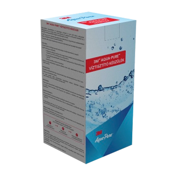 3M™ Aqua-Pure™ Víztisztító készülék 1 mikron ezüstözött aktívszén-blokk szűrővel és polifoszfát vízkőgátló adalékanyaggal, csap nélkül -hidegvízre direktbe kötéssel
